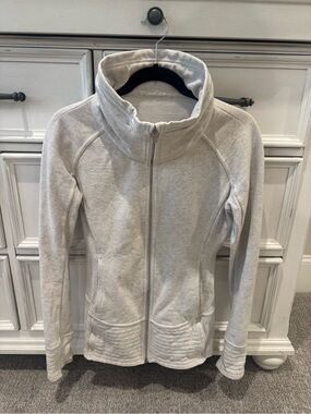 Lululemon Light Grey Scuba Zip Up